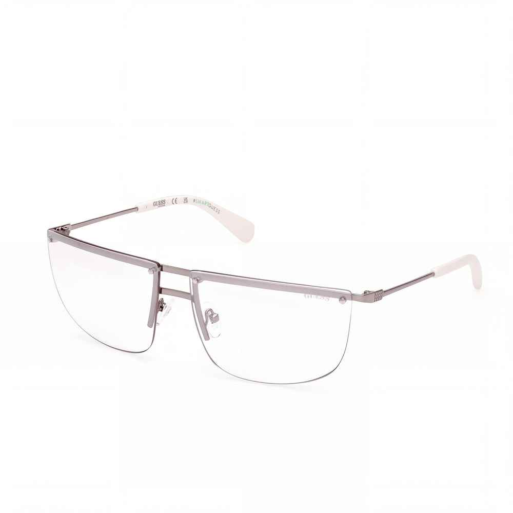 Guess GU8256 Light Nickeltin Rectangle Eyeglasses for Men, Plastic frame