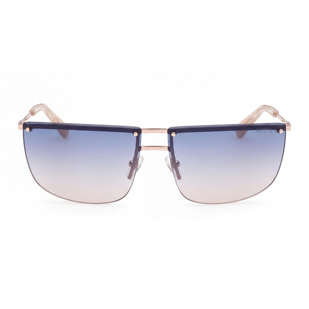 Guess GU8257 Rectangle Sunglasses Unisex — front view, Metal frame