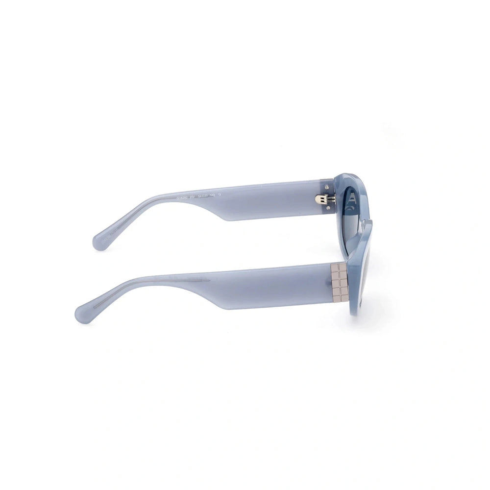 Guess GU8260 20V Oval Sunglasses Women — side view, Demo Lenses Blue lens
