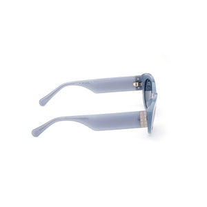 Guess GU8260 20V Oval Sunglasses Women — side view, Demo Lenses Blue lens