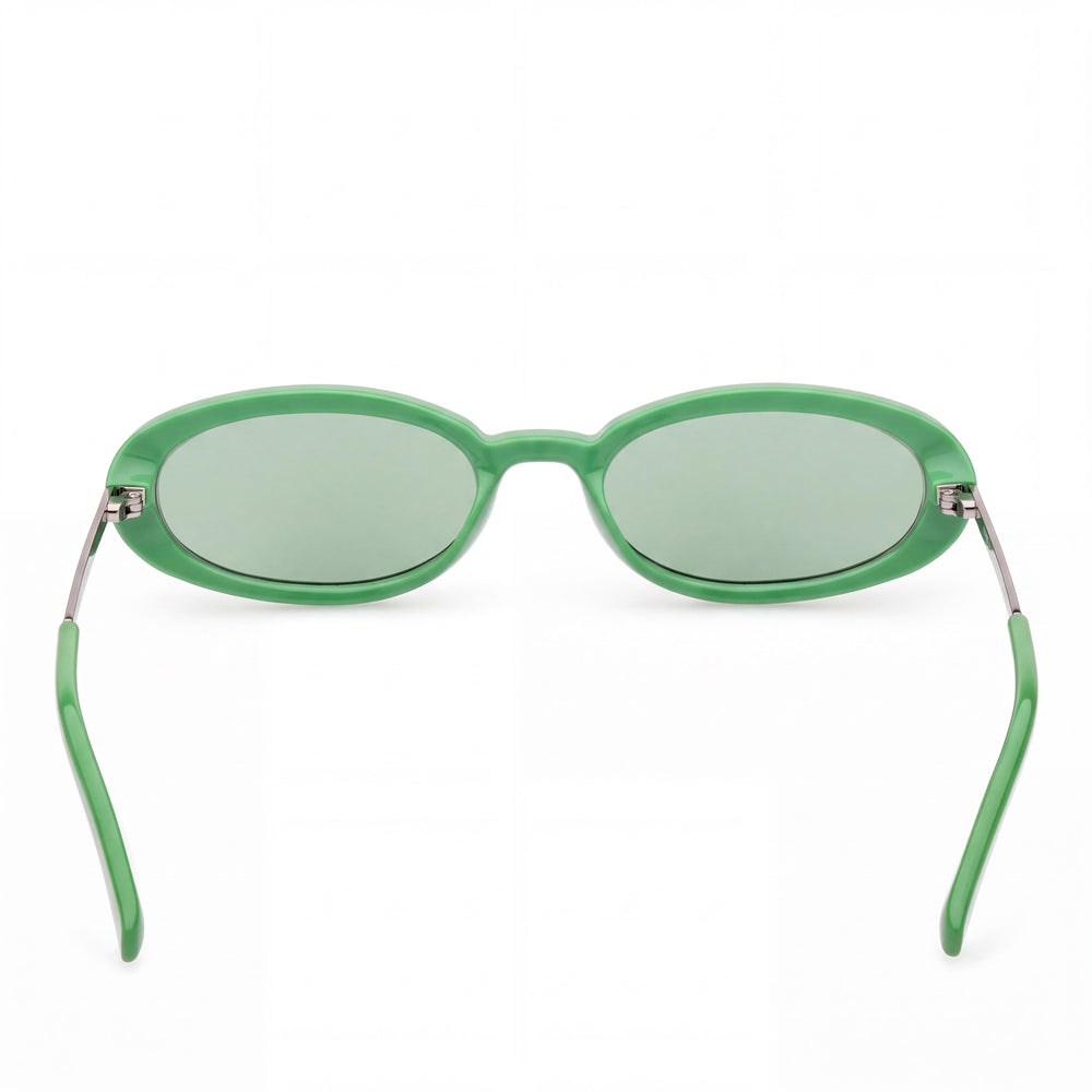 Guess GU8277 Oval Sunglasses Women — side view, Non-Polarized Green lens
