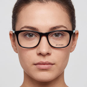 Guess GU9164 Square Eyeglasses Unisex — interior view, Plastic demo lenses