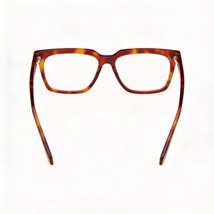 Guess Rectangle Eyeglasses for Women — front view, Havana