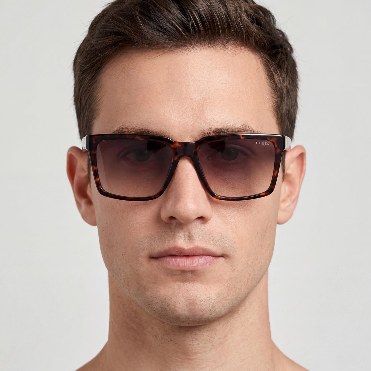 Guess Dark Havana (Brown) Square Polarized Sunglasses Unisex, Photo 5