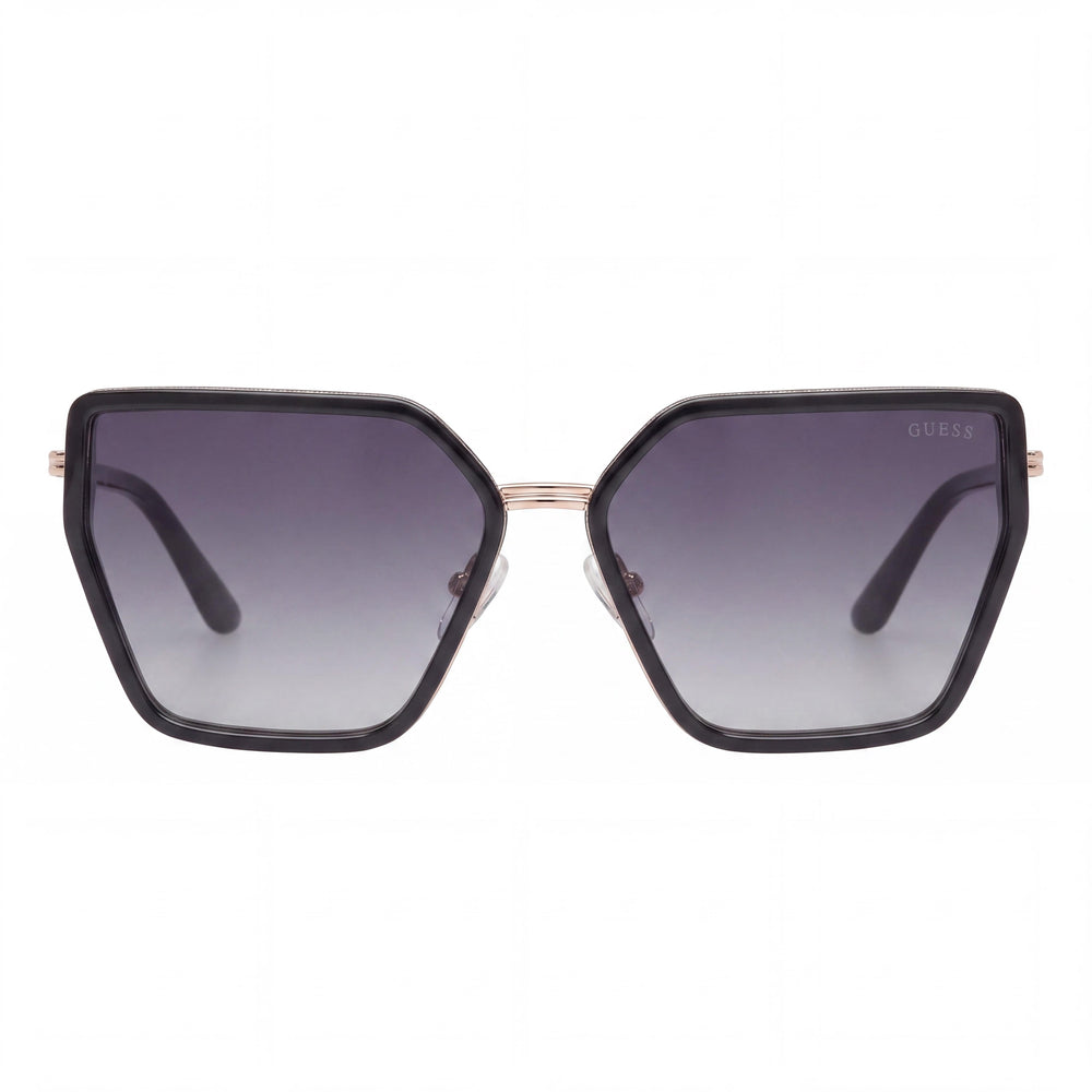 Guess Injected Sun Glasses Cat Eye Sunglasses for Women — front view, Plastic frame