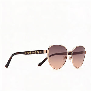 Guess Modern Oval Sunglasses for Women — front view, Metal frame