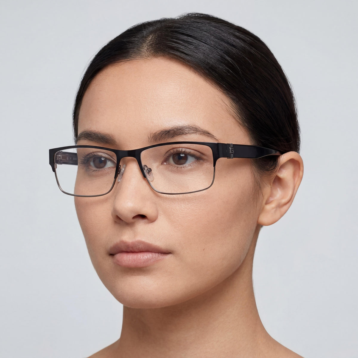 Guess Modern GU50082 Matte Black Rectangle Eyeglasses for Women, 56mm, Photo 4