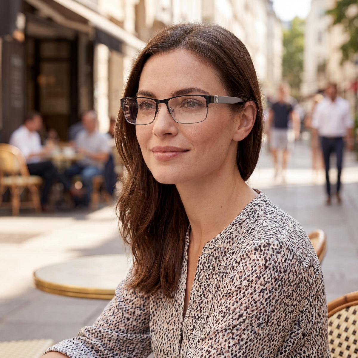 Guess Modern GU50082 Matte Black Rectangle Eyeglasses for Women, 56mm, Photo 5