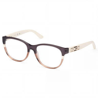 Guess MODERNO Gray Rectangle Eyeglasses for Women, Plastic frame