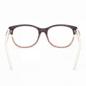 Guess MODERNO Rectangle Eyeglasses Women — side view, Gray Plastic temples