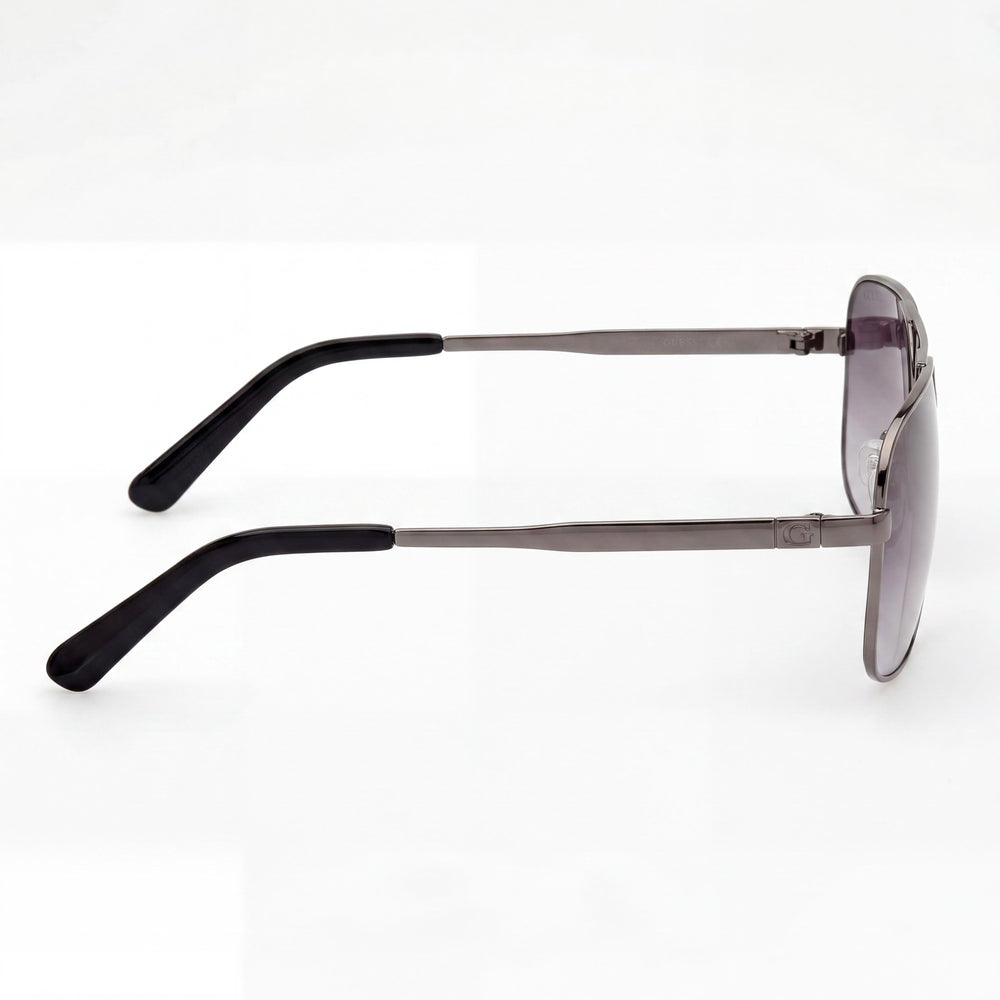 Guess Navigator Aviator Sunglasses Women — side view, Non-Polarized Gradient Smoke lens