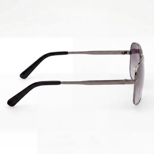 Guess Navigator Aviator Sunglasses Women — side view, Non-Polarized Gradient Smoke lens
