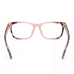 Guess Rectangle Eyeglasses Men — side view, Pink temples