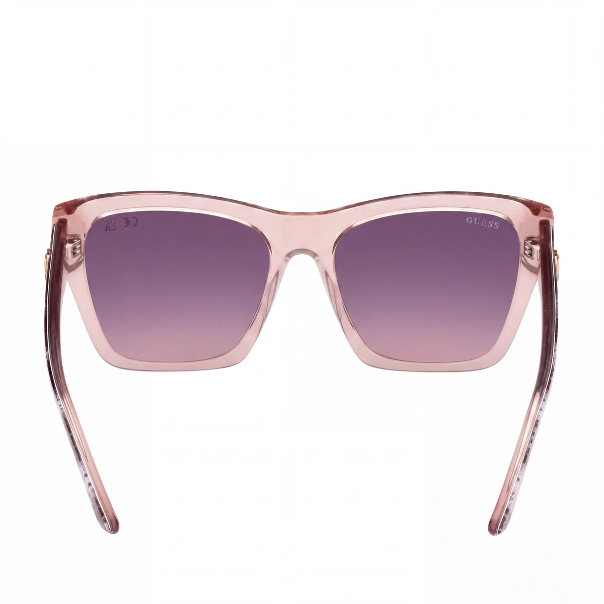 Guess Quadratisch Glossy Beige Cat Eye Sunglasses for Women, 55mm, Photo 3