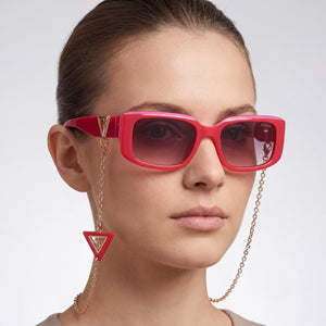 Guess Rectangle Sunglasses for Women — interior view, lens detail