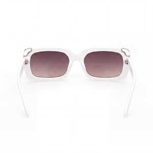 Guess S0374204 Rectangle Sunglasses Women — side view, Non-Polarized Gradient Brown lens