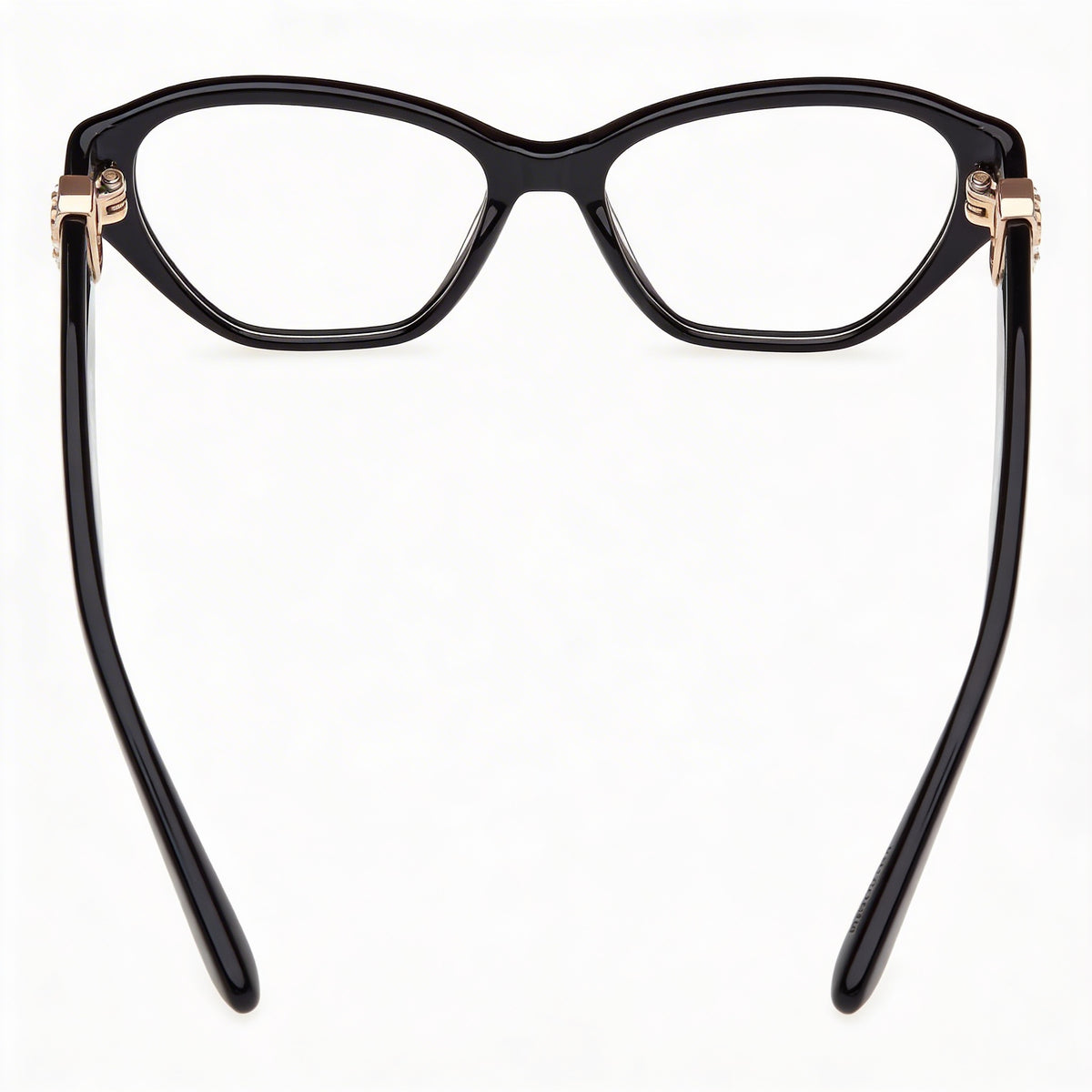 Guess Shiny Black Cat Eye Eyeglasses for Women, Plastic 51mm, Photo 3