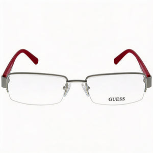 Guess Rectangle Eyeglasses Unisex — front view, Metal