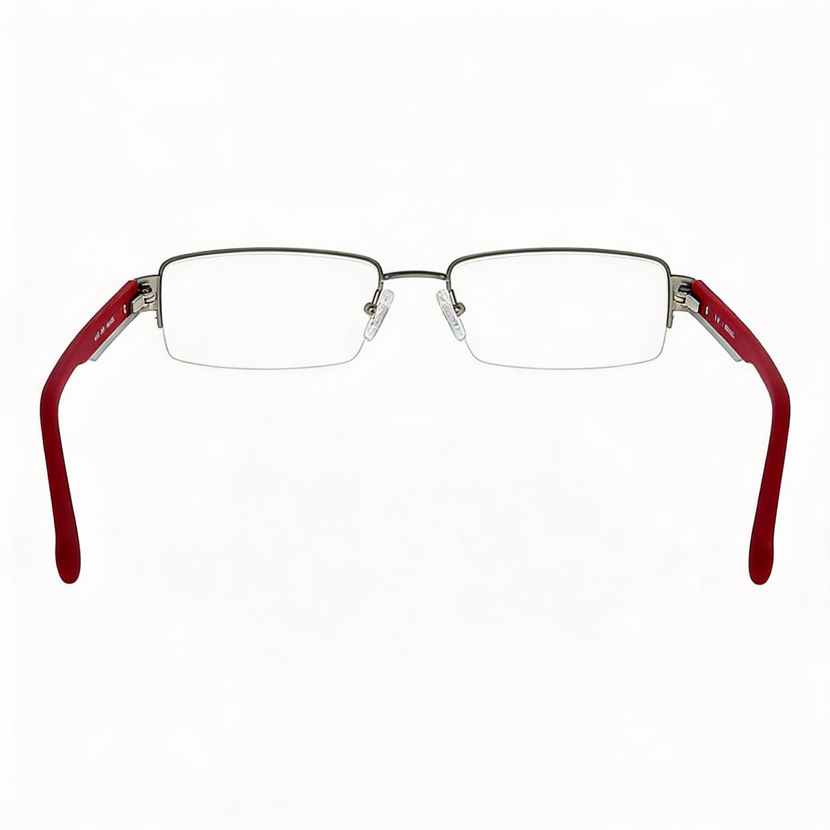 Guess Silver Red Rectangle Eyeglasses Unisex, Metal 55mm, Photo 3