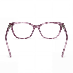 Guess Cat Eye Eyeglasses Women — side view, Violet Plastic temples