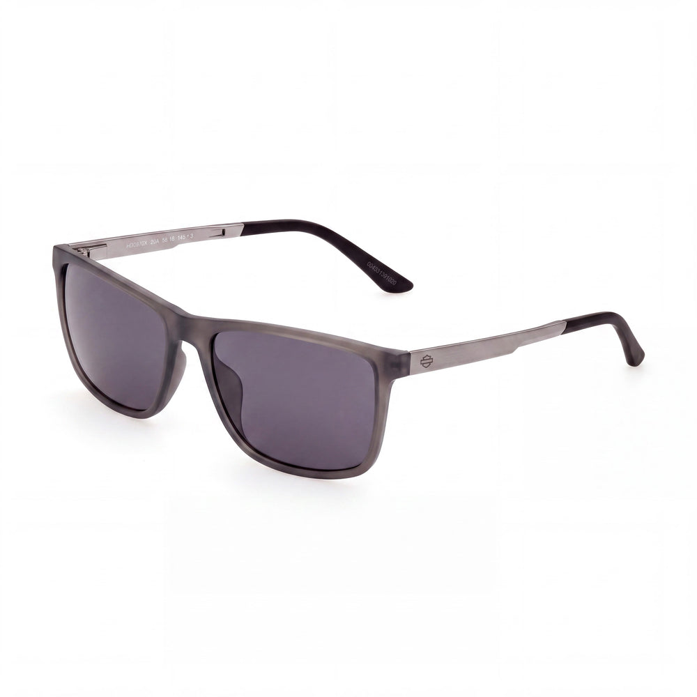 Harley-Davidson 0970 Gray Rectangle Sunglasses for Men, Multicolor lens