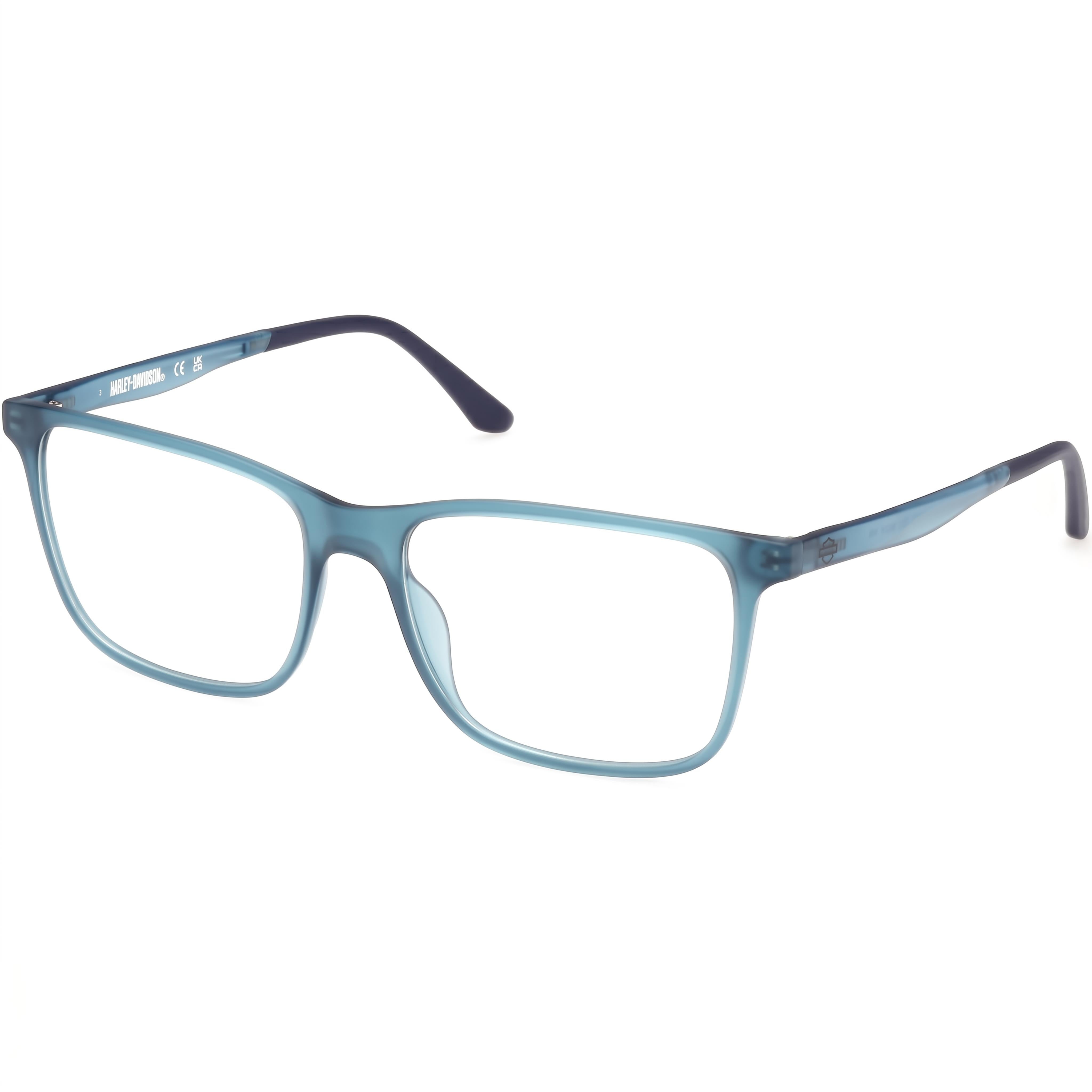 Harley-Davidson Matte Blue Rectangle Eyeglasses for Men, Photo 1