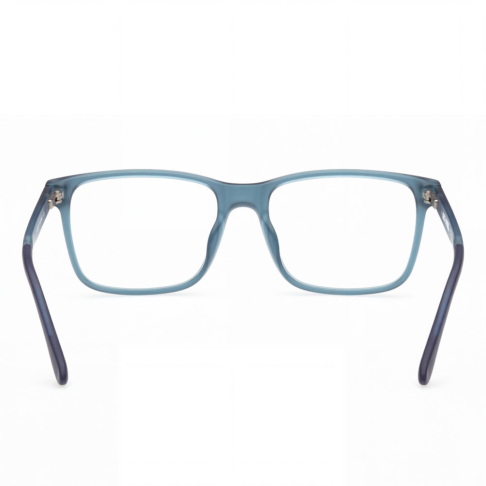 Harley-Davidson Rectangle Eyeglasses Men — side view, Blue temples