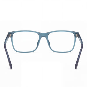 Harley-Davidson Rectangle Eyeglasses Men — side view, Blue temples