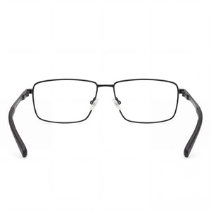 Harley-Davidson Classic Rectangle Eyeglasses Unisex — side view, Black Metal temples
