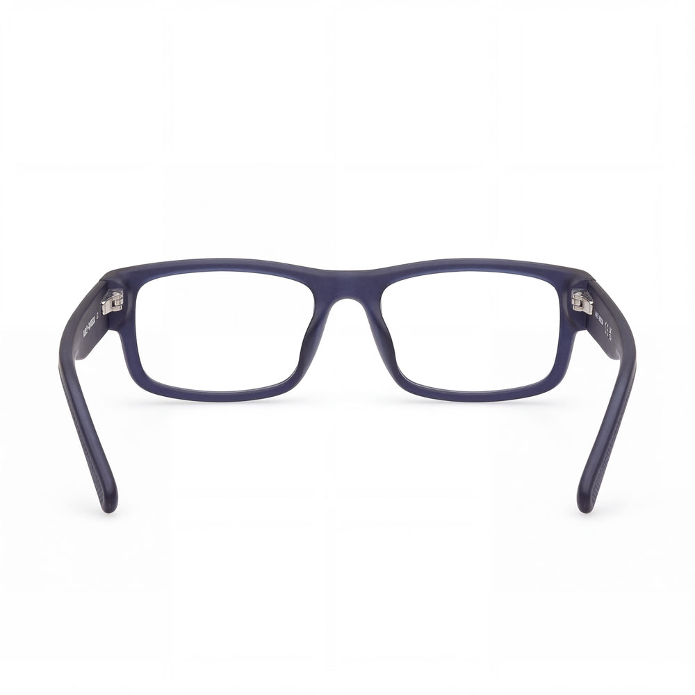 Harley-Davidson Classic Rectangle Eyeglasses Unisex — side view, Blue Plastic temples