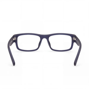 Harley-Davidson Classic Rectangle Eyeglasses Unisex — side view, Blue Plastic temples