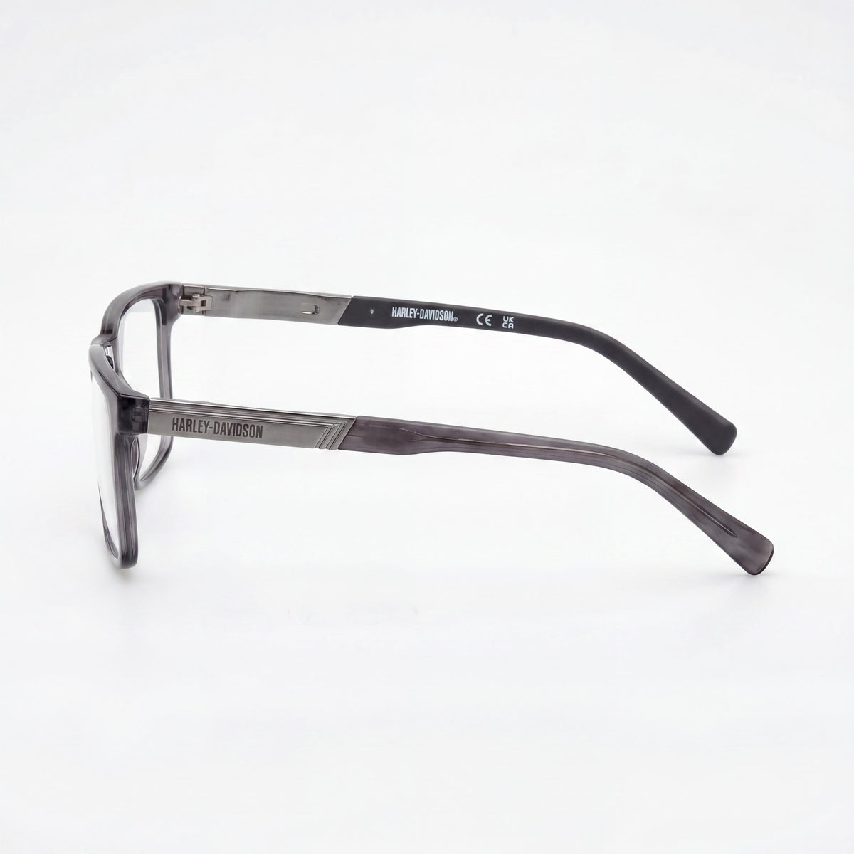 Gafas Harley-Davidson unisex de rectángulo gris brillante, inyectadas 57mm, Photo 2