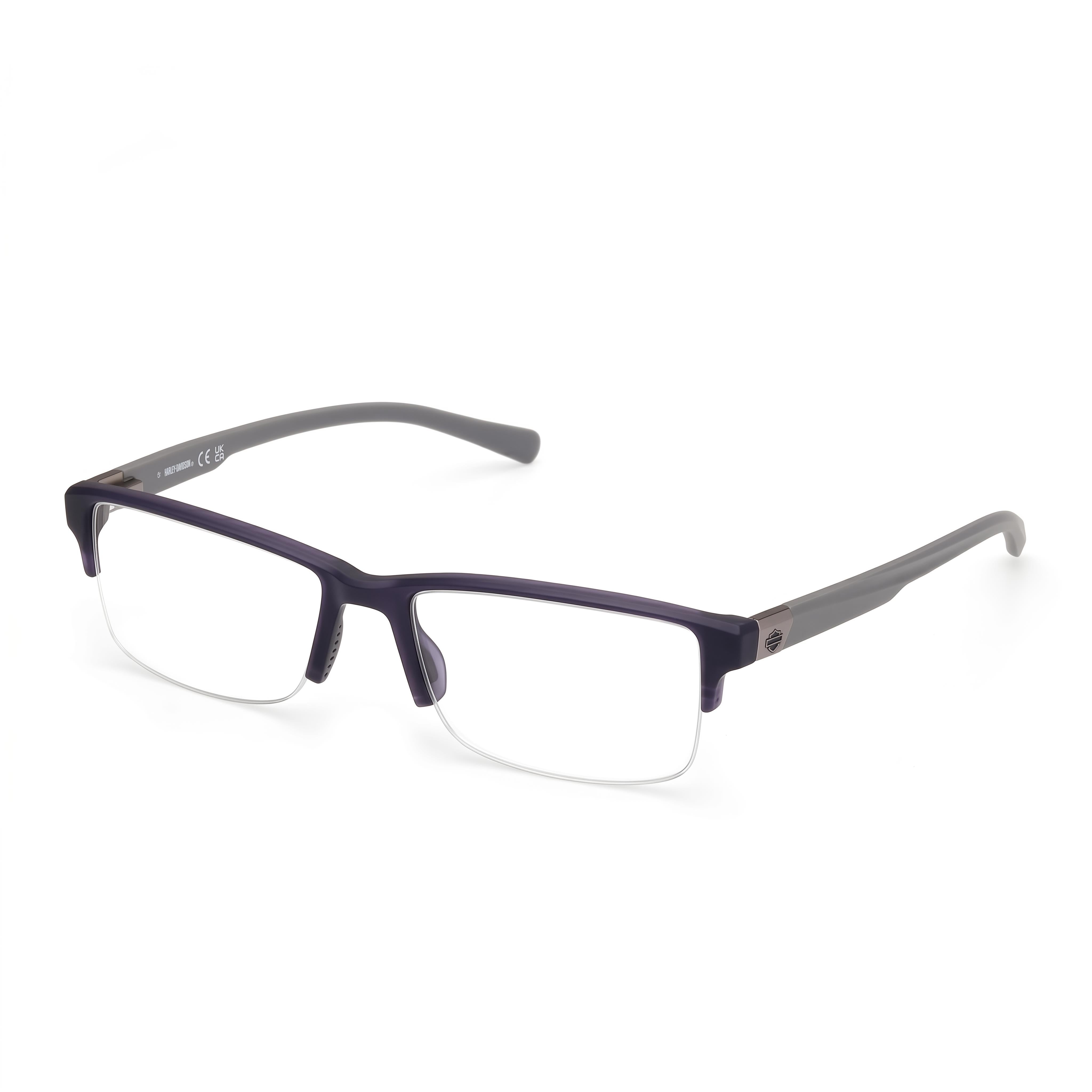Harley-Davidson Matte Blue Rectangle Eyeglasses for Men, Photo 1