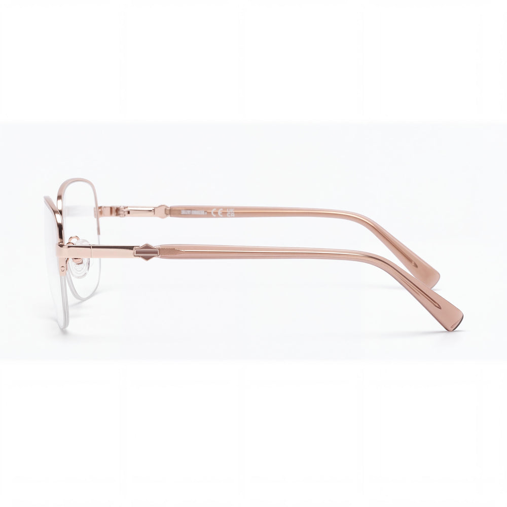Harley-Davidson HD 0576 028 Rectangle Eyeglasses for Women — front view, Stainless Steel