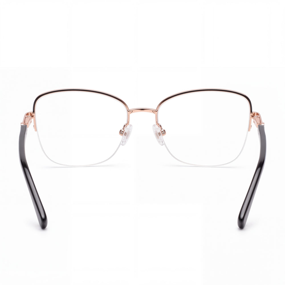 Harley-Davidson HD 0576 Rectangle Eyeglasses for Men — front view, Stainless Steel