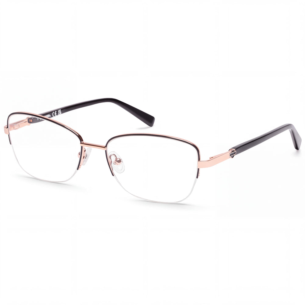 Harley-Davidson HD 0576 Black Rectangle Eyeglasses for Men, Stainless Steel frame