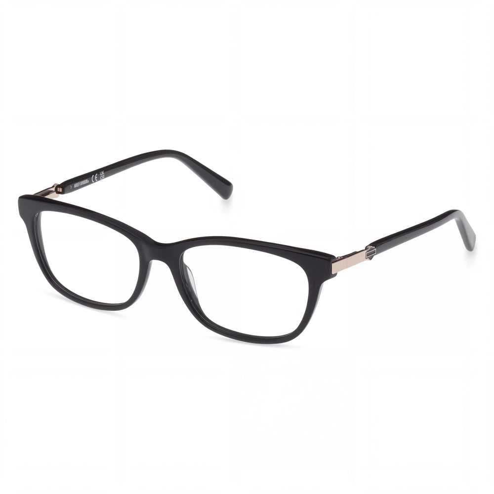 Harley-Davidson HD 0578 Black Rectangle Eyeglasses for Unisex, demo lenses