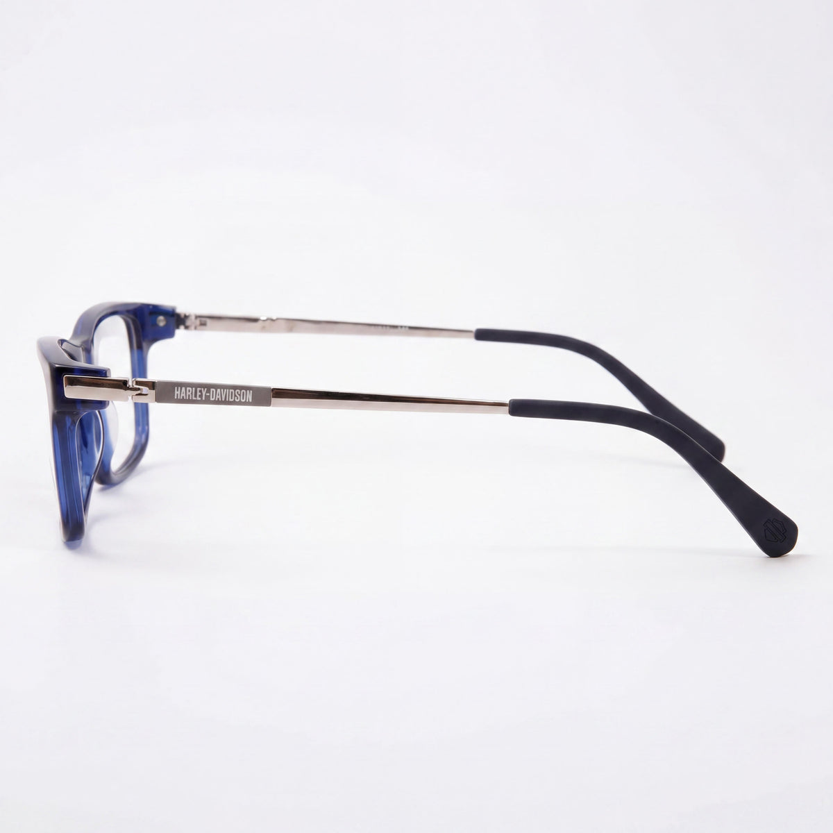 Harley-Davidson HD0143T Shiny Blue Rectangle Eyeglasses Unisex, 51mm, Photo 3