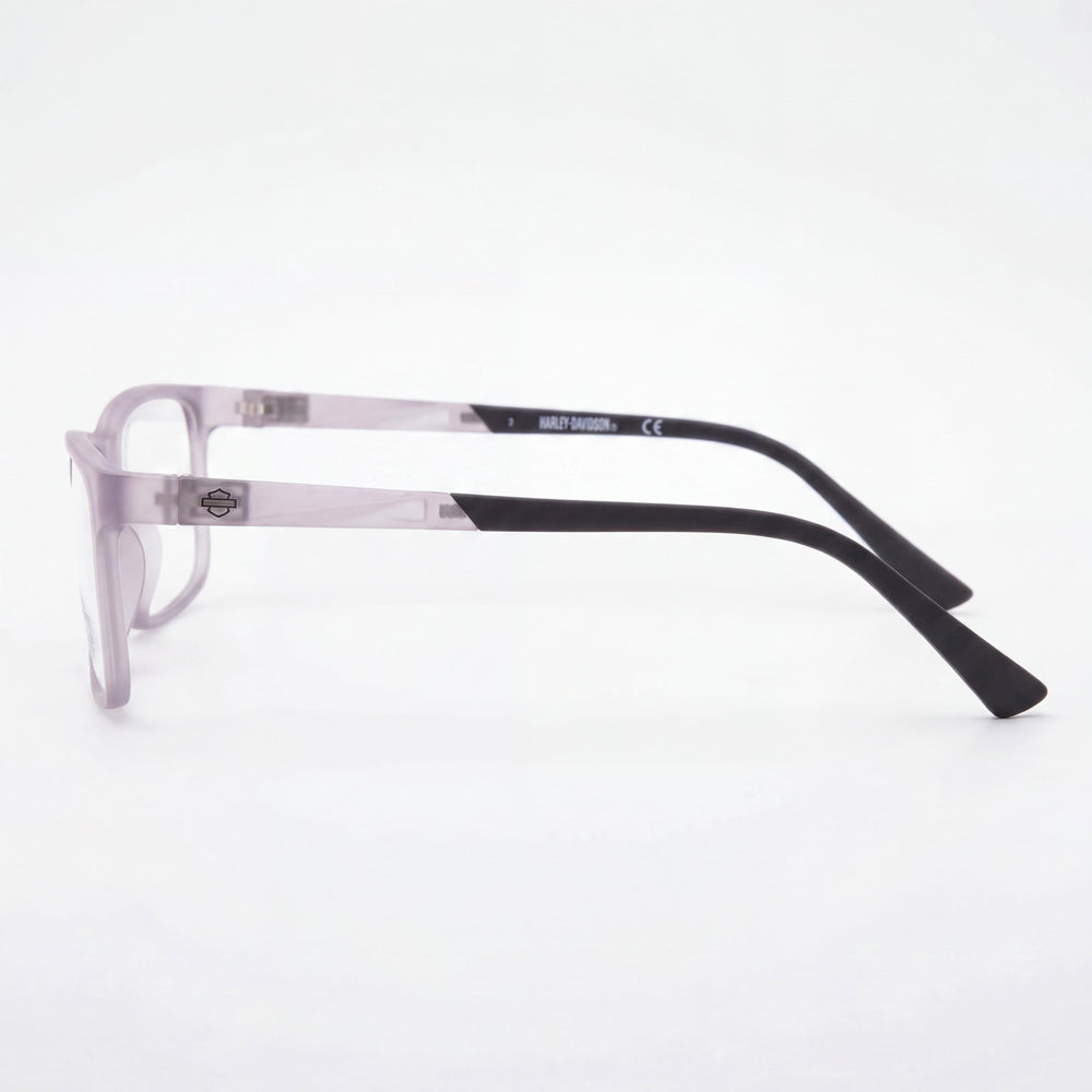 Harley-Davidson HD0151T Rectangle Eyeglasses Unisex — side view, Gray Injected temples