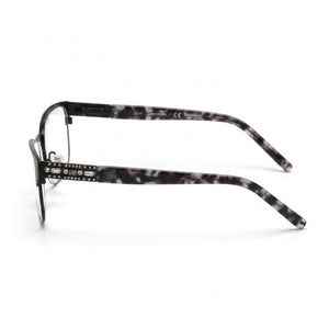 Harley-Davidson Hd0540 Rectangle Eyeglasses Women — side view, Black Stainless Steel temples