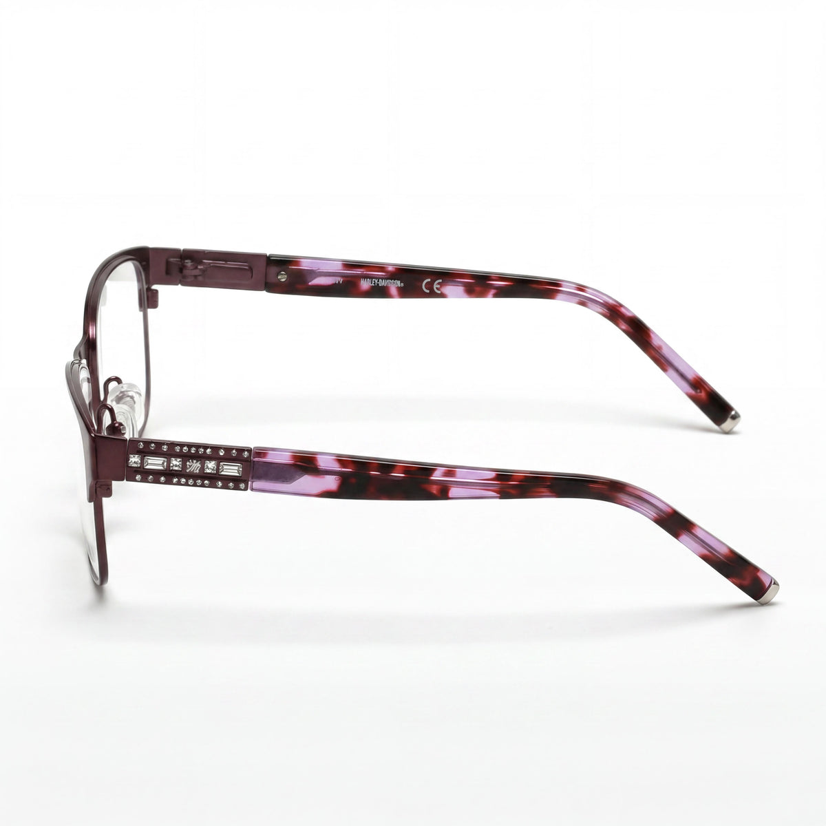 Harley-Davidson Hd0540 Red Rectangle Eyeglasses for Women, Metal 56mm, Photo 2