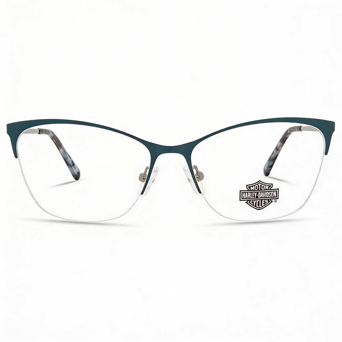 Harley-Davidson Hd0561 Green Cat Eye Eyeglasses for Men, Metal 54mm, Photo 2