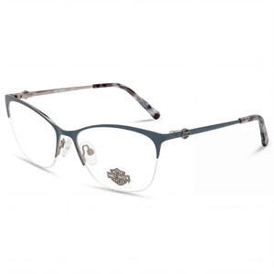 Harley-Davidson Hd0561 Green Cat Eye Eyeglasses for Men, Metal frame