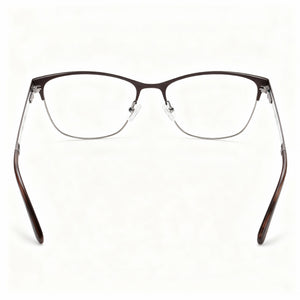 Harley-Davidson Hd0572 Oval Eyeglasses Unisex — side view, Brown Metal temples