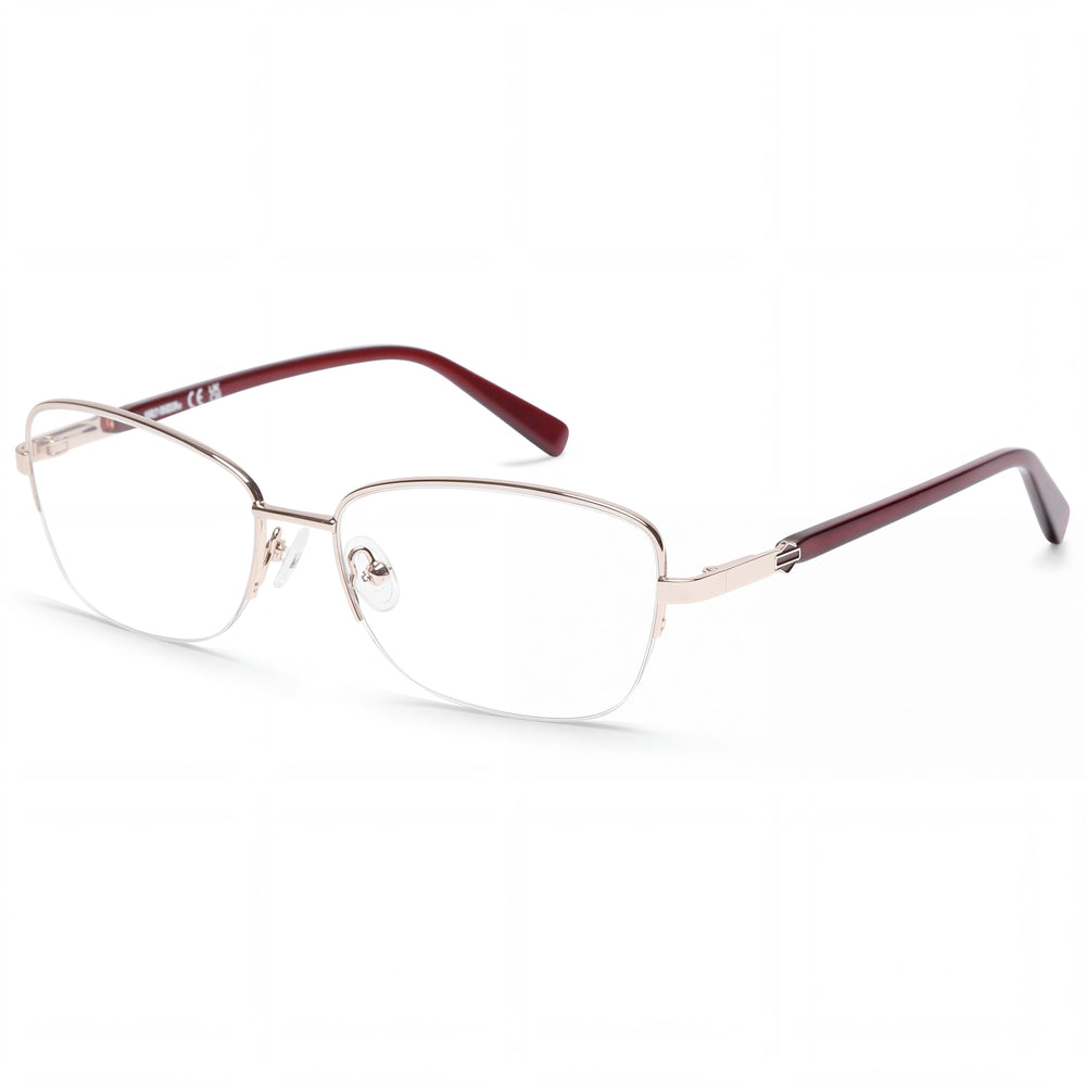 Harley-Davidson Hd0576 Gold Rectangle Eyeglasses for Unisex, Metal frame