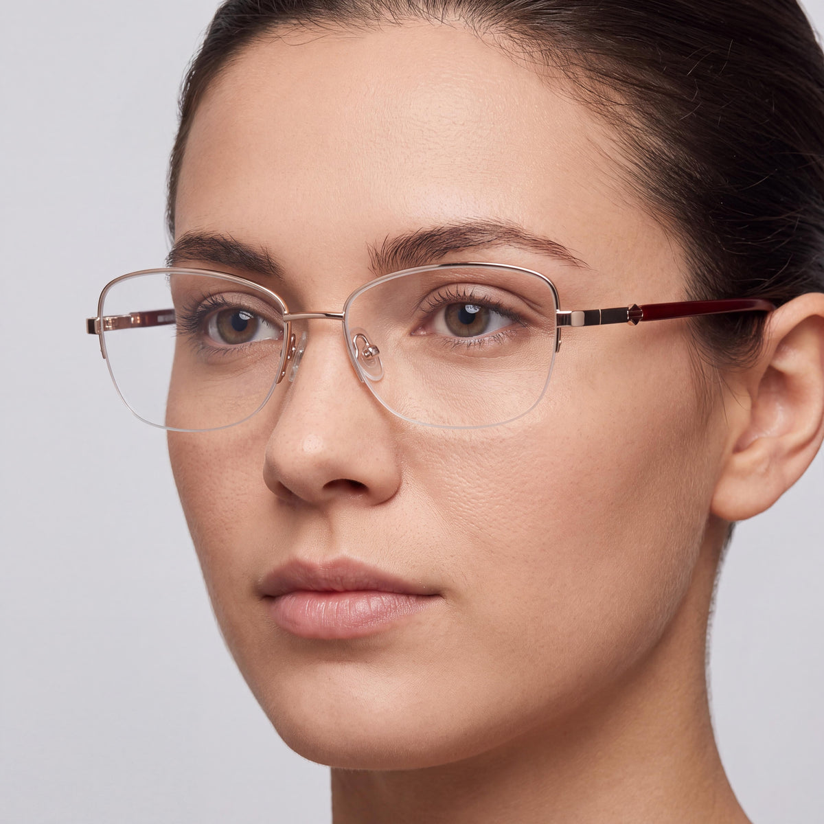 Harley-Davidson Hd0576 Pale Gold Rectangle Eyeglasses Unisex, 55mm, Photo 4