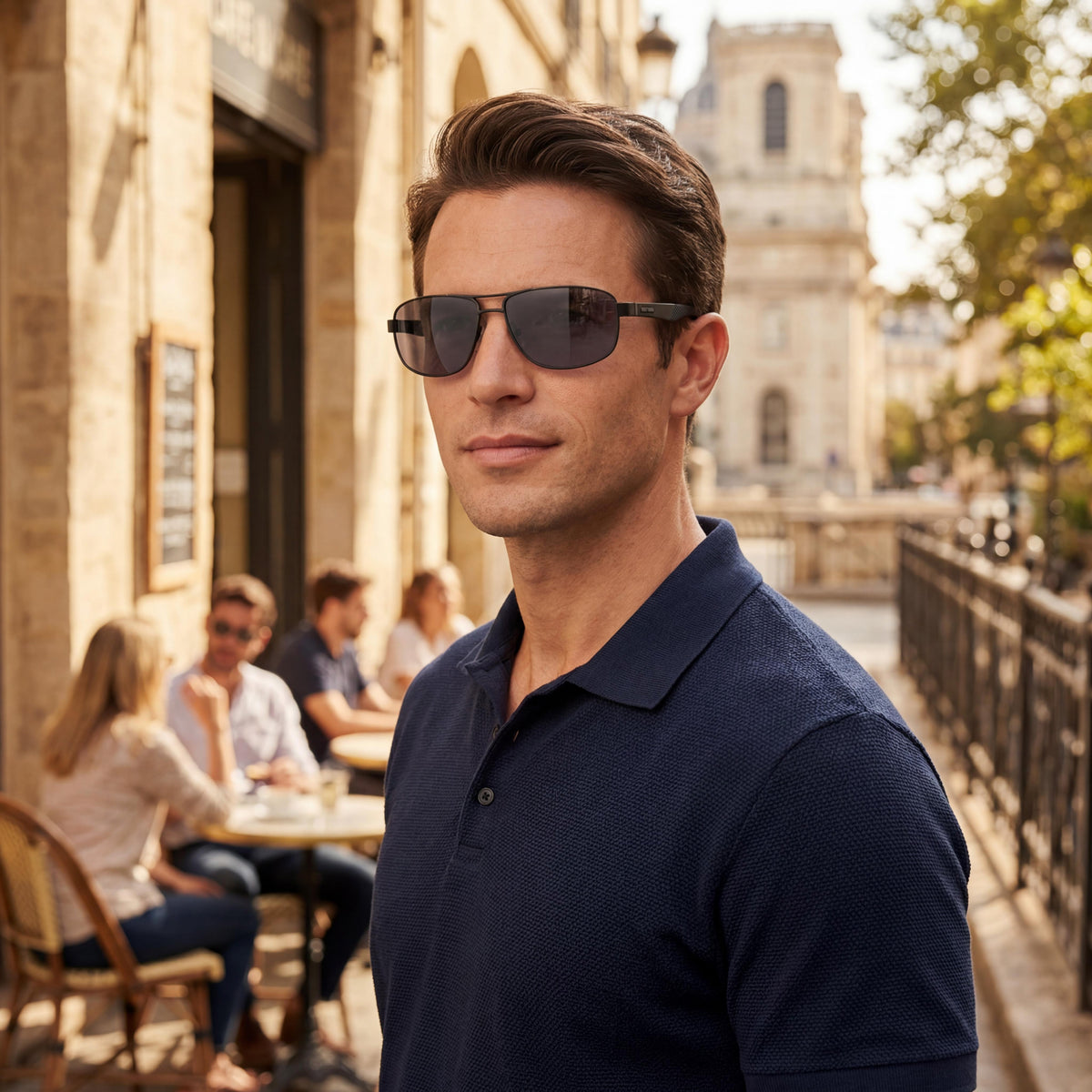 Gafas de sol tipo aviador para hombre Harley-Davidson Hd0946x negro mate, 60mm, Photo 5
