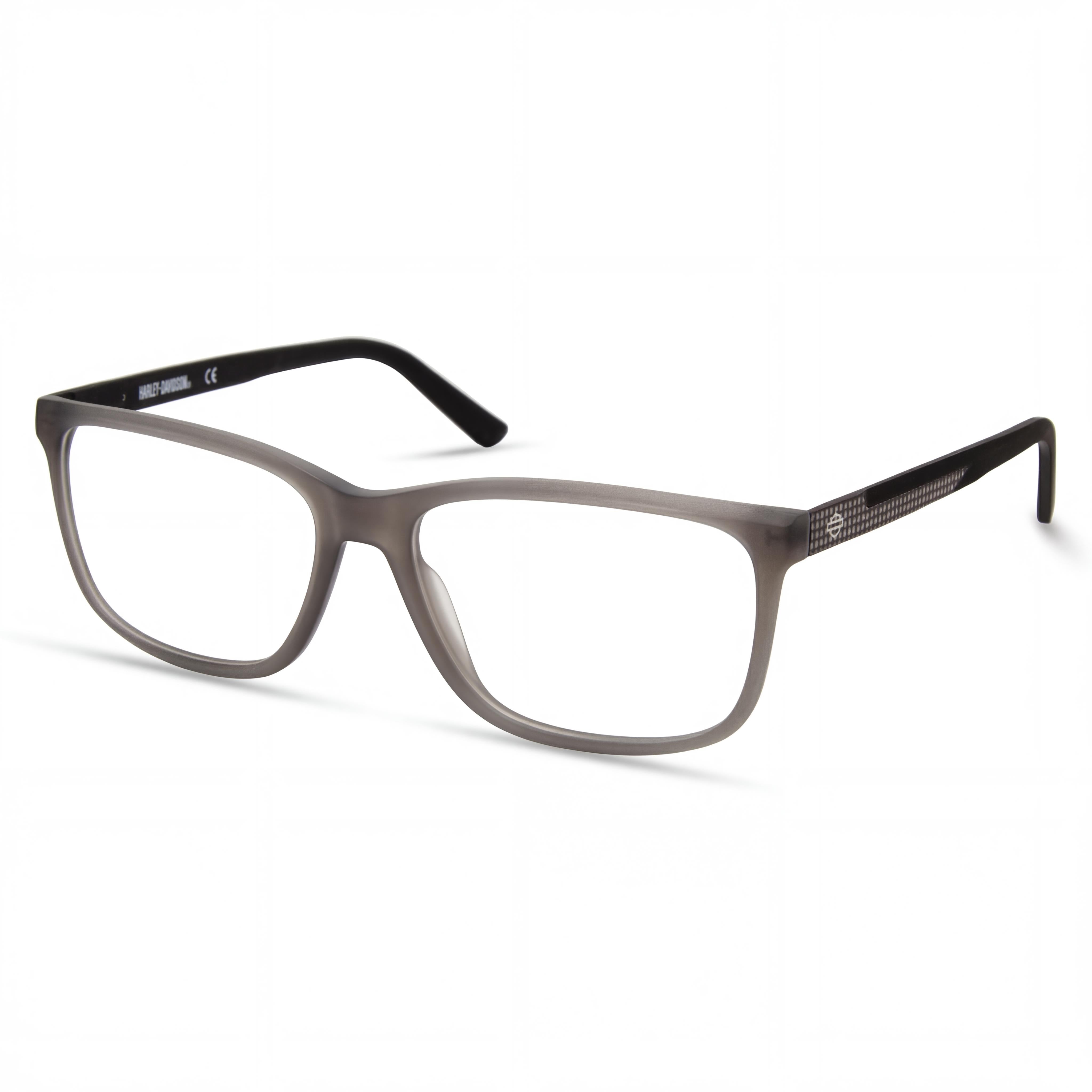 Harley-Davidson Hd0955 Grey Rectangle Eyeglasses Unisex, Plastic 57mm, Photo 1