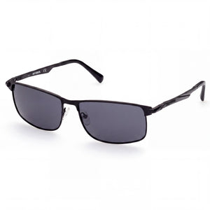 Harley-Davidson Hd0957x Black Rectangle Sunglasses Unisex, Smoke lens