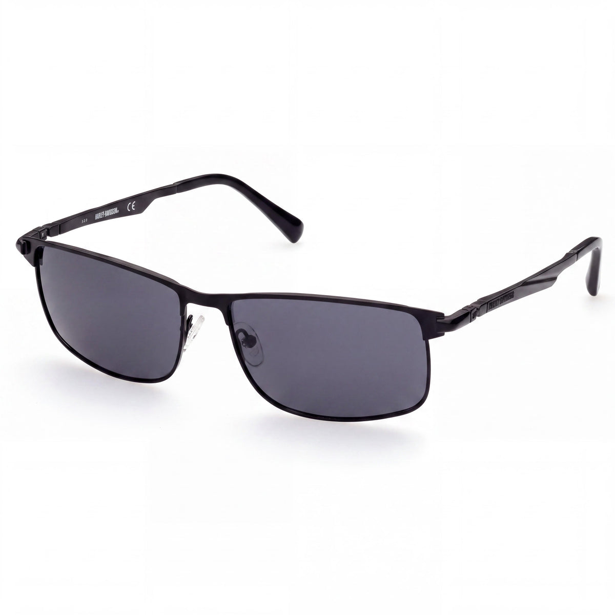 Harley-Davidson Hd0957x Matte Black Rectangle Sunglasses Unisex, 62mm, Photo 1